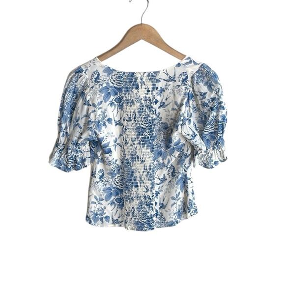 Reformation Constance Floral Print Puff Sleeve Top - Picture 3 of 16